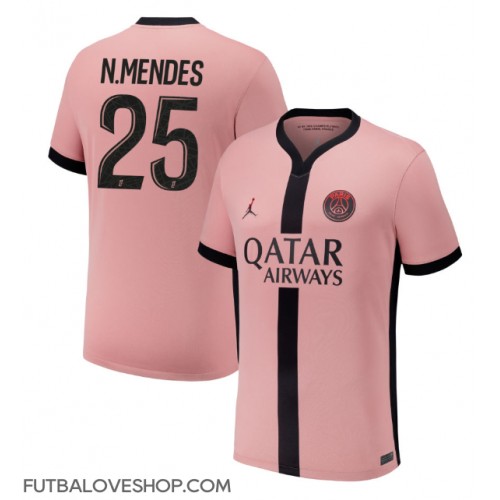 Dres Paris Saint-Germain Nuno Mendes #25 Tretina 2024-25 Krátky Rukáv